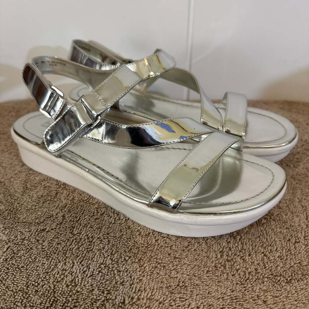 Bar III Addison Metallic Leather Platform Sandals